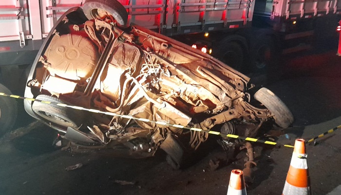 Nova Laranjeiras - Acidente grave deixa um morto na BR 277